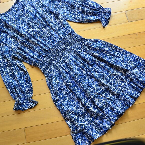Maje Printed Viscose Dress With Smocking Size 36 US XS / S - Picture 14 of 14